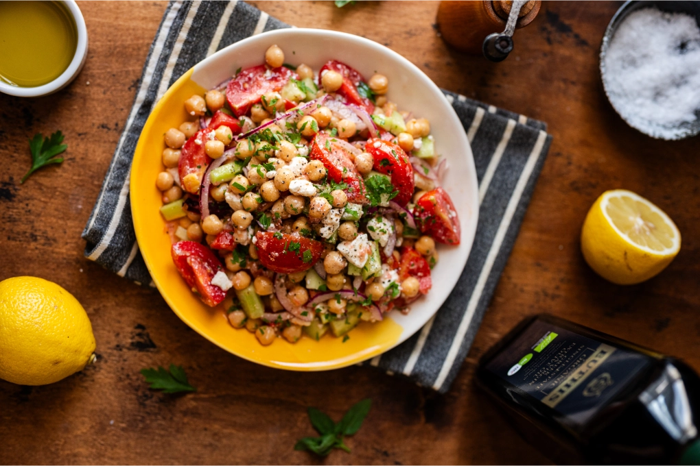 Chickpea Salad with Feta & Oregano